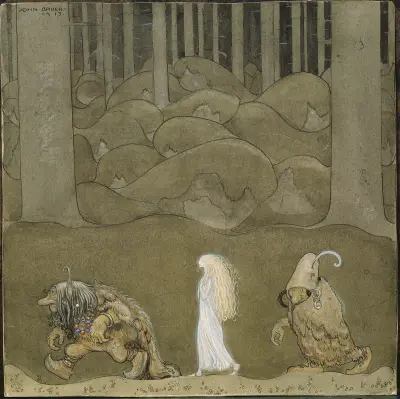 The Princess and the Trolls von John Bauer