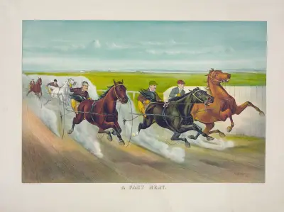 A fast heat, 1897 av John Cameron