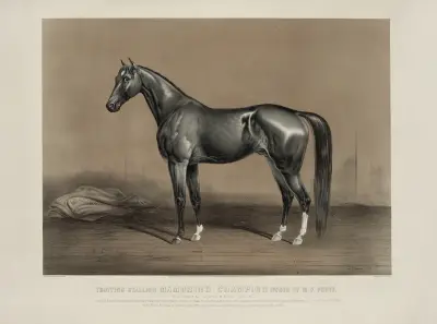 Trotting stallion Mambrino Champion owned by M.F. Foote av John Cameron