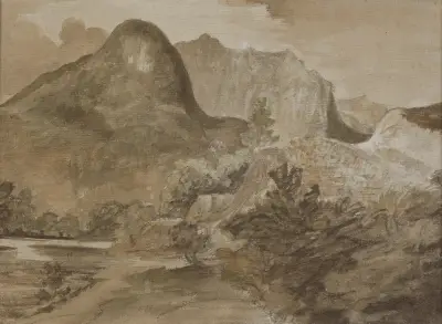 Castle Crag, Borrowdale av John Constable