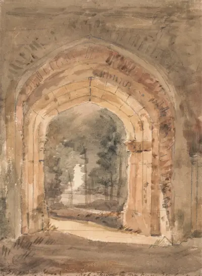 East Bergholt Church, Looking Out the South Archway of the Ruined Tower von John Constable