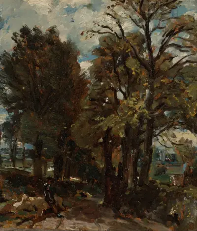 Fen Lane, East Bergholt av John Constable