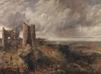 Hadleigh Castle, The Mouth of the Thames–Morning after a Stormy Night av John Constable