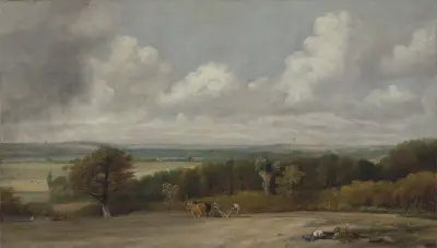 Ploughing Scene in Suffolk av John Constable