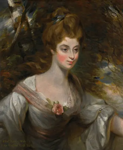 Portrait Of Elizabeth, Lady Croft av John Constable