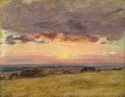 Summer Evening With Storm Clouds av John Constable