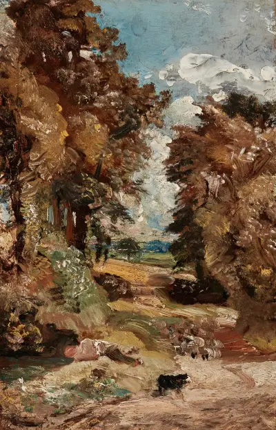 The Cornfield av John Constable