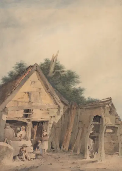 The Blacksmith’s Shop, Hingham av John Crome
