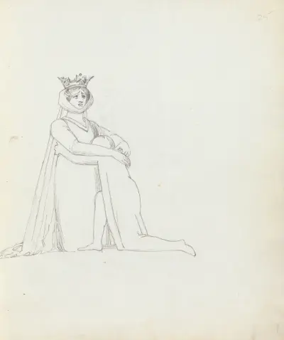 Mrs. Siddons kniend mit Kind von John Flaxman