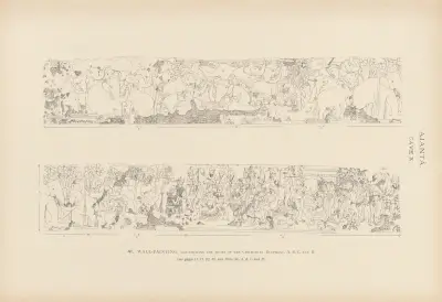 The paintings in the Buddhist cave-temples of Ajantâ, Khandesh, India Pl.040 av John Griffiths