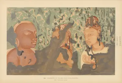 The paintings in the Buddhist cave-temples of Ajantâ, Khandesh, India Pl.153 av John Griffiths