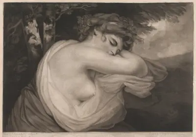 A Sleeping Bacchante av John Hoppner