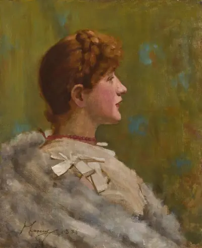 Dívka v kožešinovém plášti, Sir John Lavery