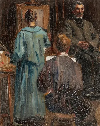 Interior of the Artist’s Studio – nr 1 av Sir John Lavery