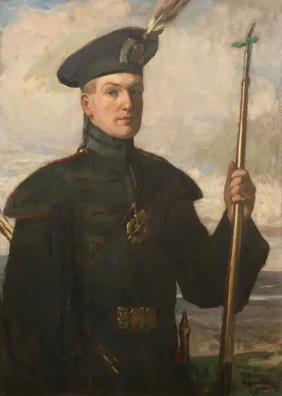 Sir Patrick Ford in the uniform of a Royal Archer av Sir John Lavery