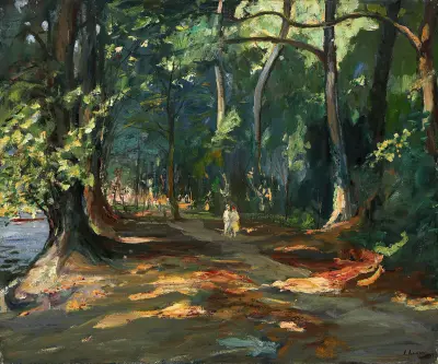 Cesta podél řeky, Maidenhead, Sir John Lavery