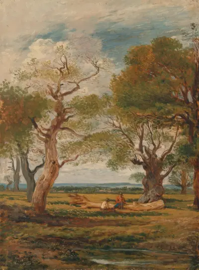 Landscape with Figures av John Linnell