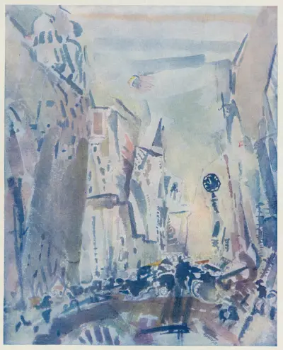 Fifth avenue – as it looks to a leader of the post-impressionists av John Marin