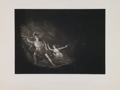 The Conflict Between Satan and Death (Book 2, Line 727) av John Martin