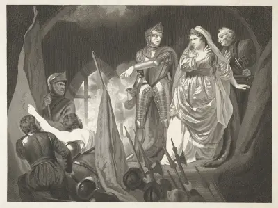 Jindřich VI., část I.; akt II., scéna iii., hrad hraběnky z Auvergne, John Opie