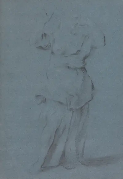 Studie drapovaného klasického torza, John Opie