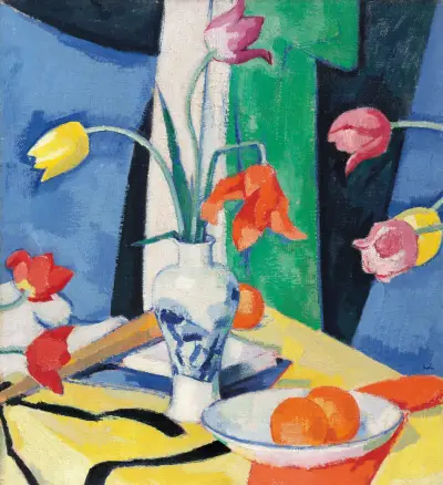 Still Life with Tulips av Samuel John Peploe