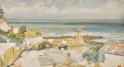 Lynmouth Harbour, Devon av Edward John Poynter