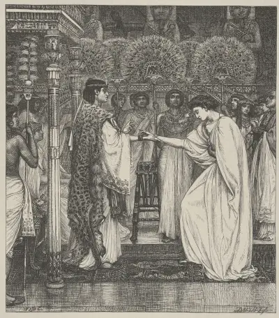 Pharoah Honors Joseph av Edward John Poynter