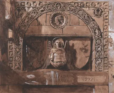 Doorhead of the Palazzo Contarini della Porta di Ferro von John Ruskin