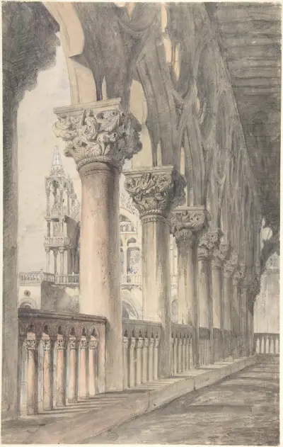 Loggia of the Ducal Palace, Venice von John Ruskin