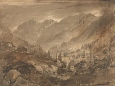 Mountain Landscape, Macugnaga von John Ruskin