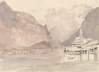 Swiss Mountain Landscape von John Ruskin
