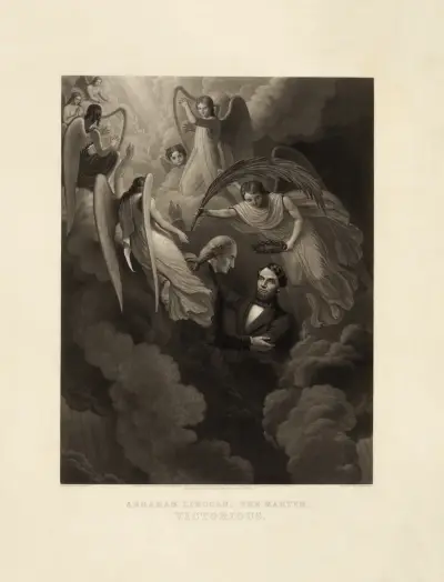 Abraham Lincoln, the martyr, victorious von John Sartain