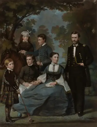 General Grant and His Family von John Sartain