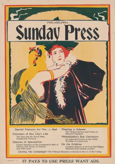 Sunday Press. Special features for Nov. 1, 1896 av John Sloan
