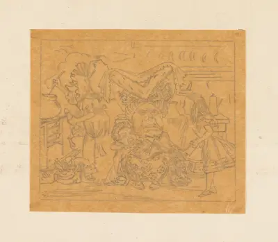 Tracing of the Duchess in the kitchen av Sir John Tenniel