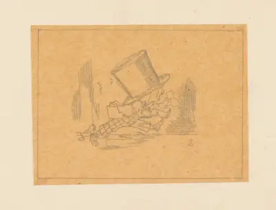 Tracing of the Hatter running av Sir John Tenniel