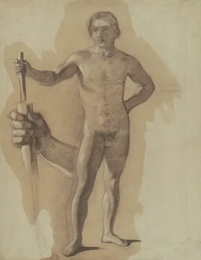 Study for ‘The Landing of Columbus’ av John Vanderlyn