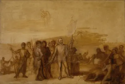 The Landing Of Columbus av John Vanderlyn