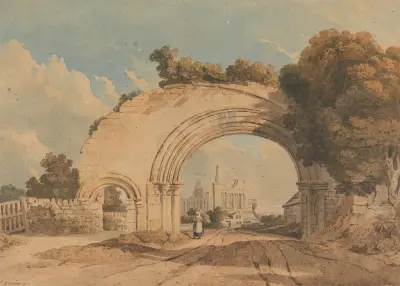 Byland Abbey, Yorkshire av John Varley