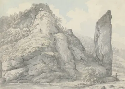 Landscape in Derbyshire av John Webber