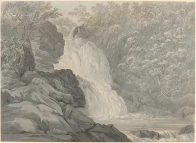 Mawddach Falls near Dolgelly av John Webber