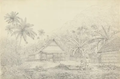 View in the Island of Cracatoa av John Webber