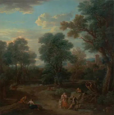Classical landscape: morning av John Wootton