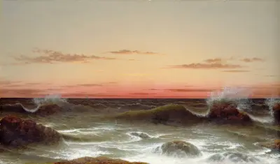 Seelandschaft; Sonnenuntergang von Martin Johnson Heade