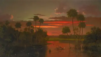 Der große Florida-Sonnenuntergang von Martin Johnson Heade