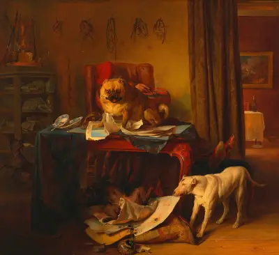 Die Hundekomödie von Josef Danhauser