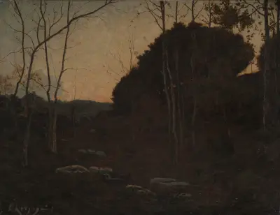 Lichtung im Wald von Fontainebleau von Henri-Joseph Harpignies