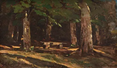 Die Bank von Henri-Joseph Harpignies