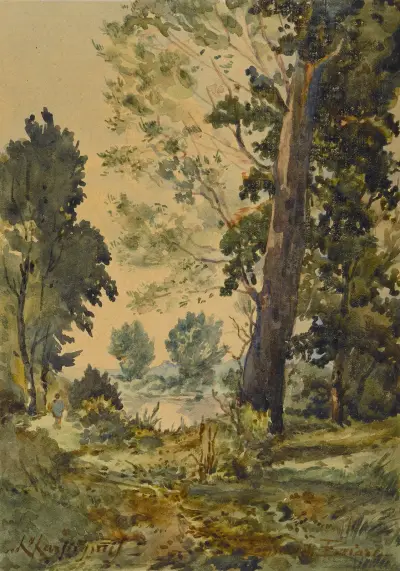 Landschaft – Nr. 1 von Henri-Joseph Harpignies